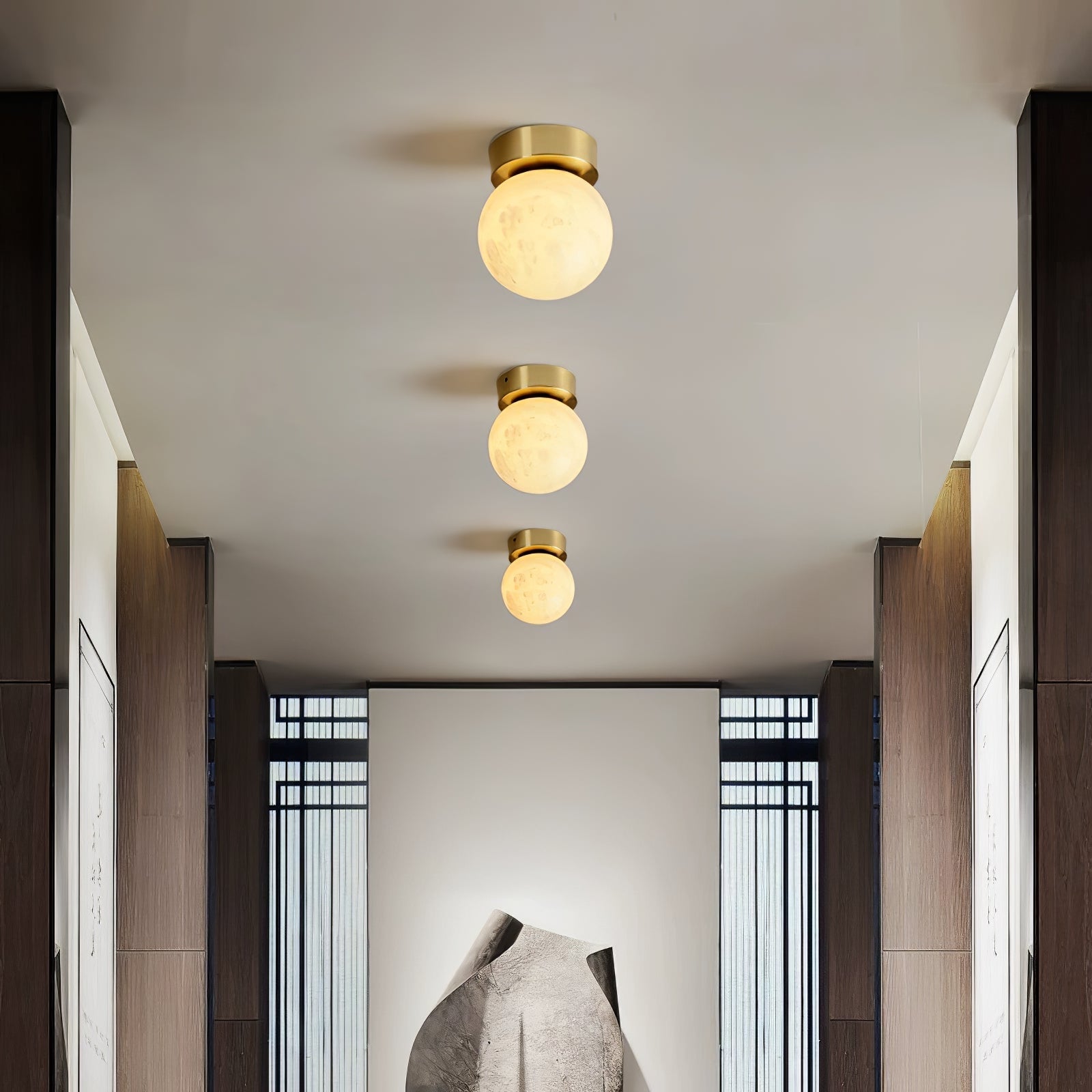 Moon Alabaster Flush Mount