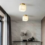 Moon Alabaster Flush Mount