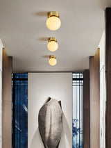 Moon Alabaster Flush Mount