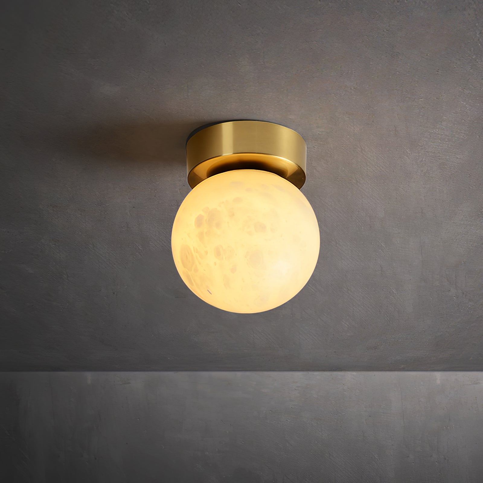 Moon Alabaster Flush Mount