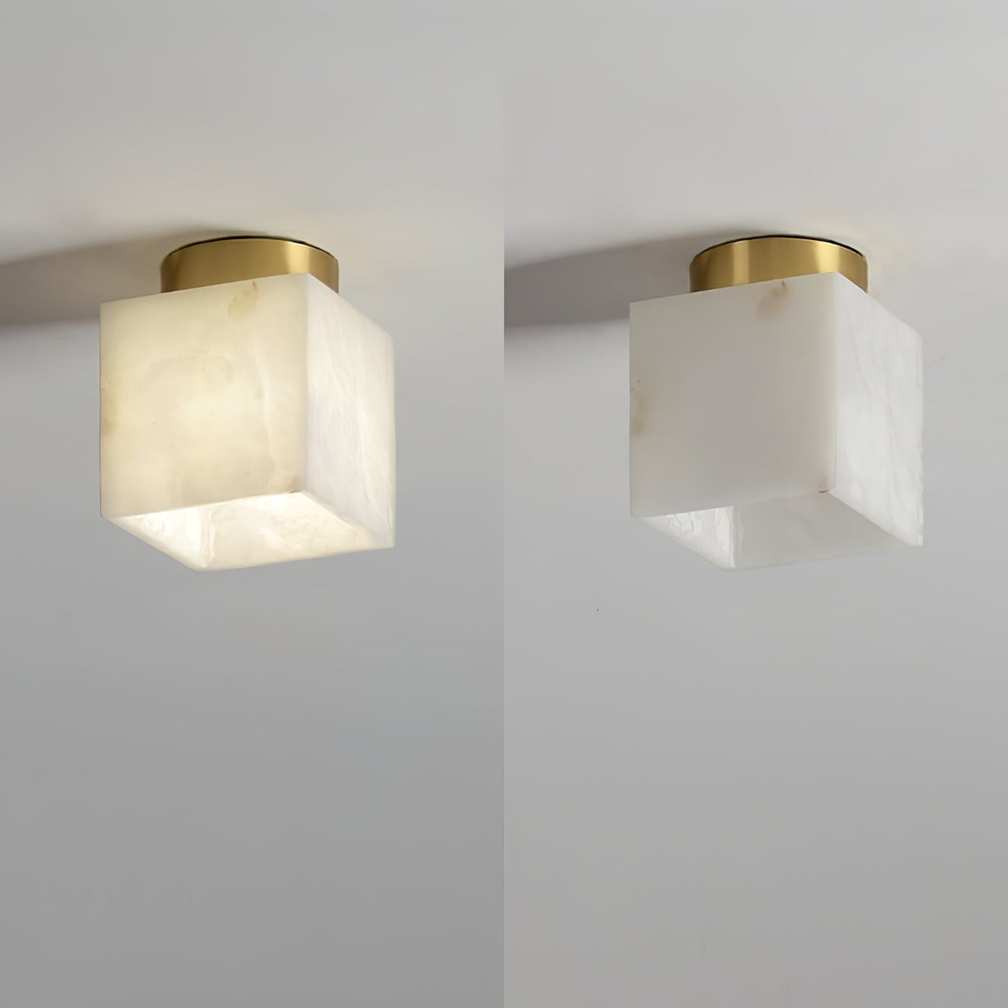 Moon Alabaster Flush Mount