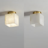 Moon Alabaster Flush Mount