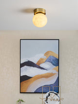 Moon Alabaster Flush Mount