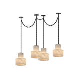 Multi-Tier Chain Drum Alabaster Pendant Lamp