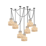 Multi-Tier Chain Drum Alabaster Pendant Lamp