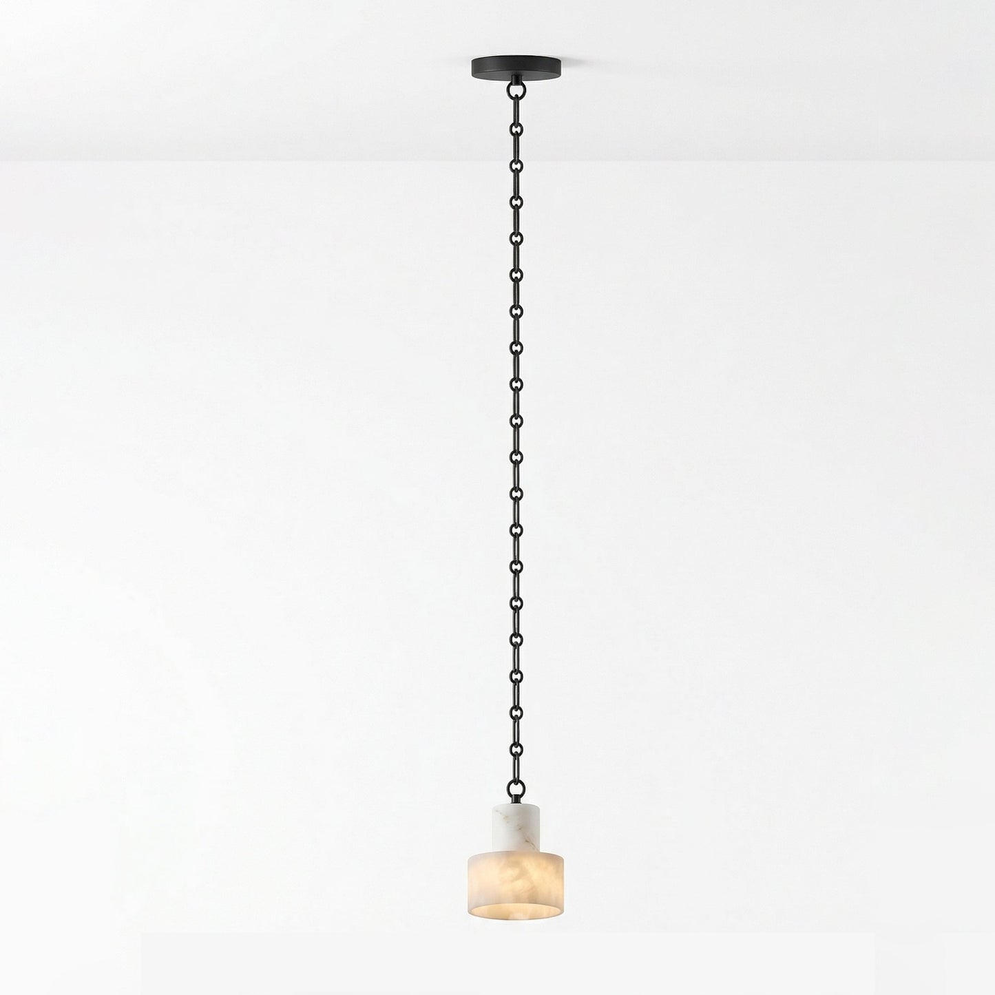 Multi-Tier Chain Drum Alabaster Pendant Lamp