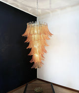 Murano-Style Amber Felci Spiral Chandelier