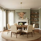 Palmette Murano-Style Smoked Glass Chandelier