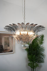 Murano-Style Palmette Smoked Chandelier