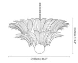 Glass Palmette Transparent Chandelier