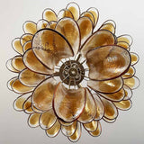 Amber Glass Petals Chandelier 26″