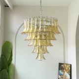 Amber Glass Petals Chandelier 26″