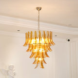 Glass Amber Lily Chandelier