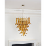 Glass Amber Lily Chandelier
