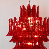 Glass Crimson Cascade Chandelier
