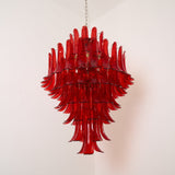 Glass Crimson Cascade Chandelier