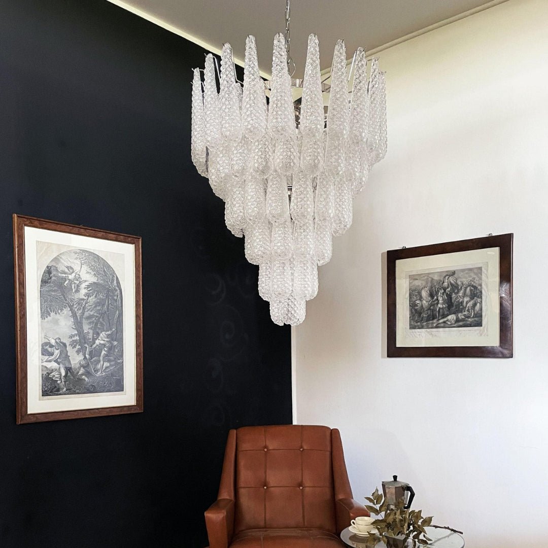 Lucia Murano Glass Round Multi-Tier Chandelier