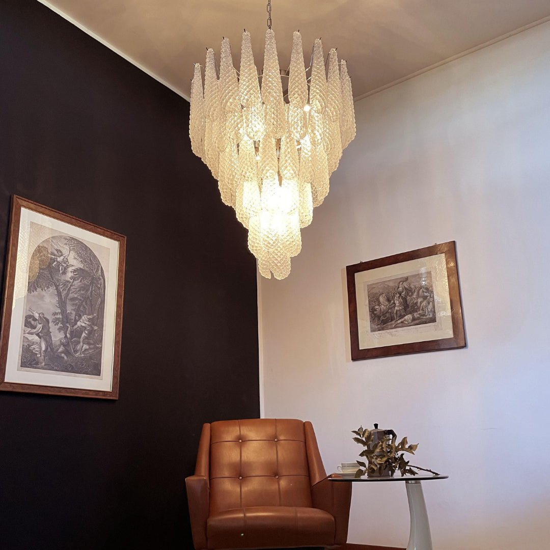 Lucia Murano Glass Round Multi-Tier Chandelier
