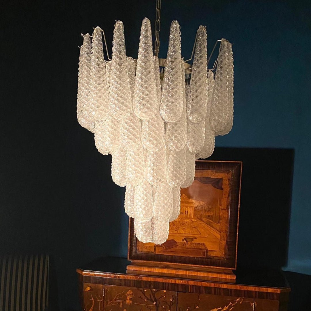 Lucia Murano Glass Round Multi-Tier Chandelier