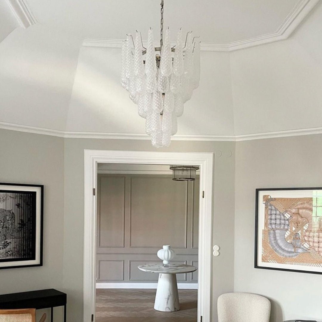 Lucia Murano Glass Round Multi-Tier Chandelier