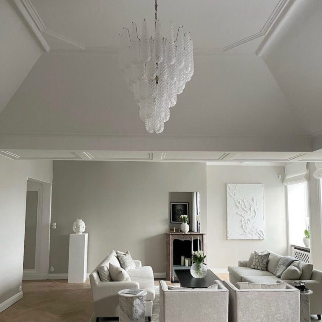 Lucia Murano Glass Round Multi-Tier Chandelier