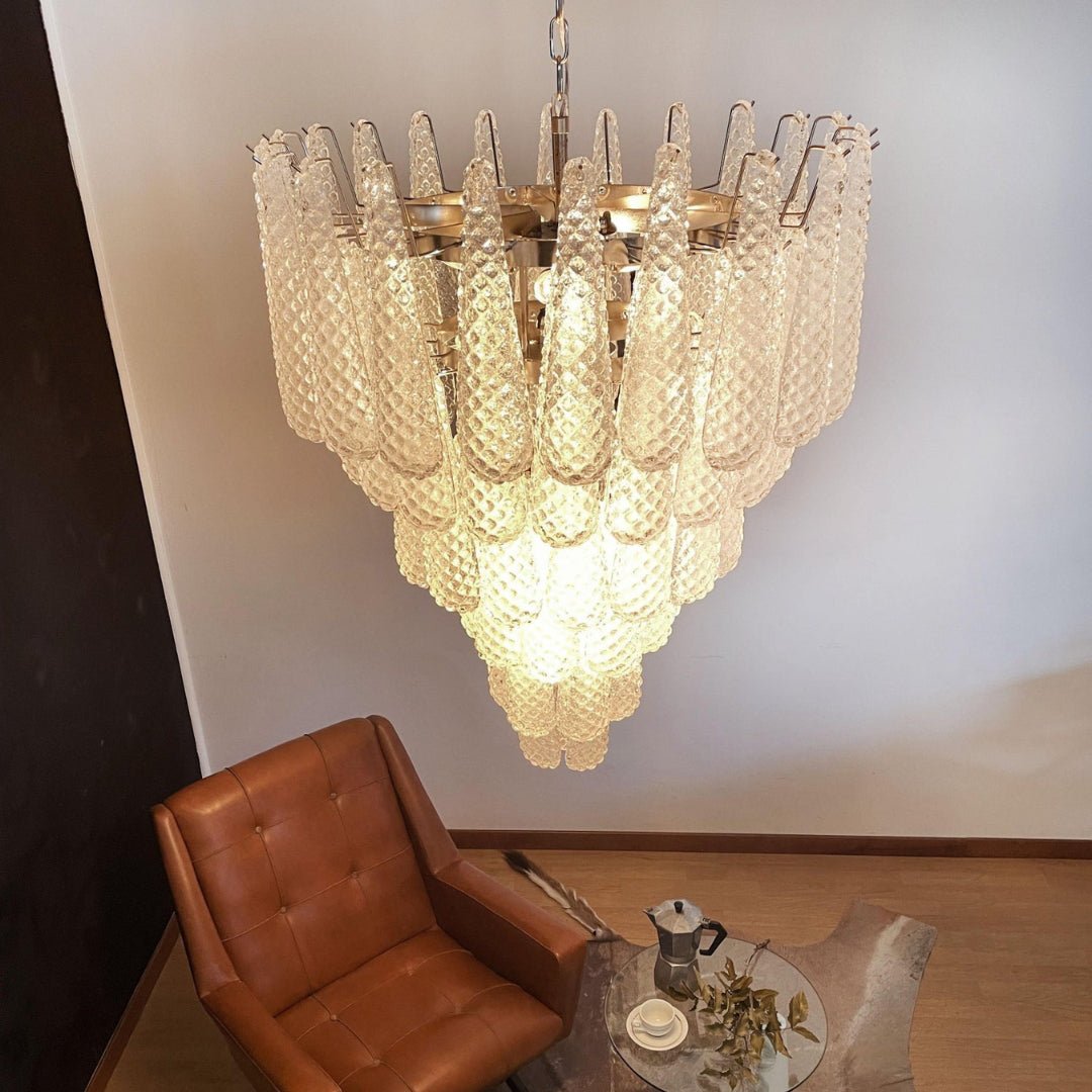 Lucia Murano Glass Round Multi-Tier Chandelier