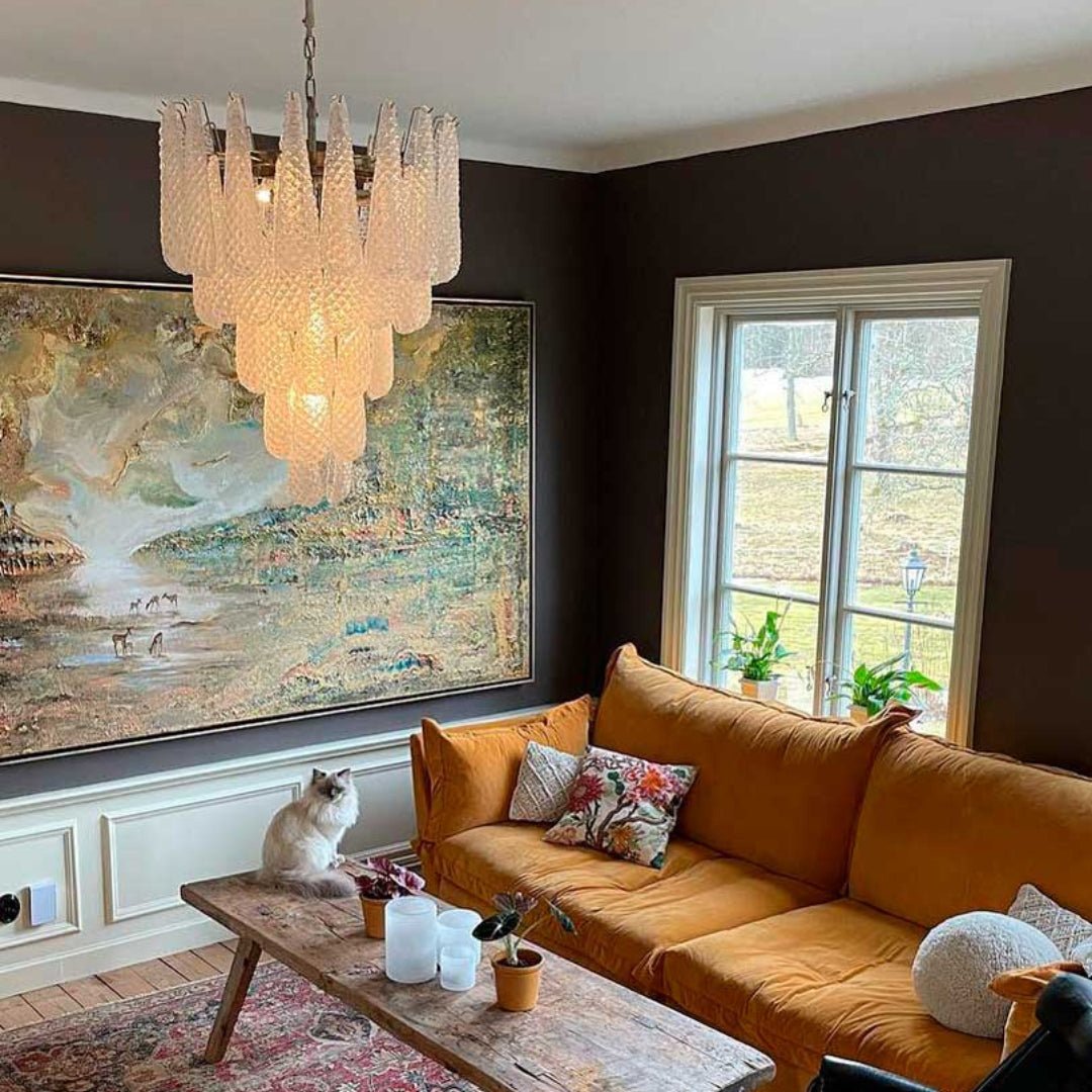 Lucia Murano Glass Round Multi-Tier Chandelier