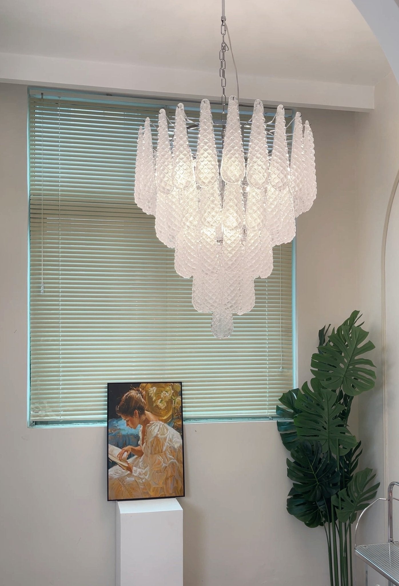 Lucia Murano Glass Round Multi-Tier Chandelier