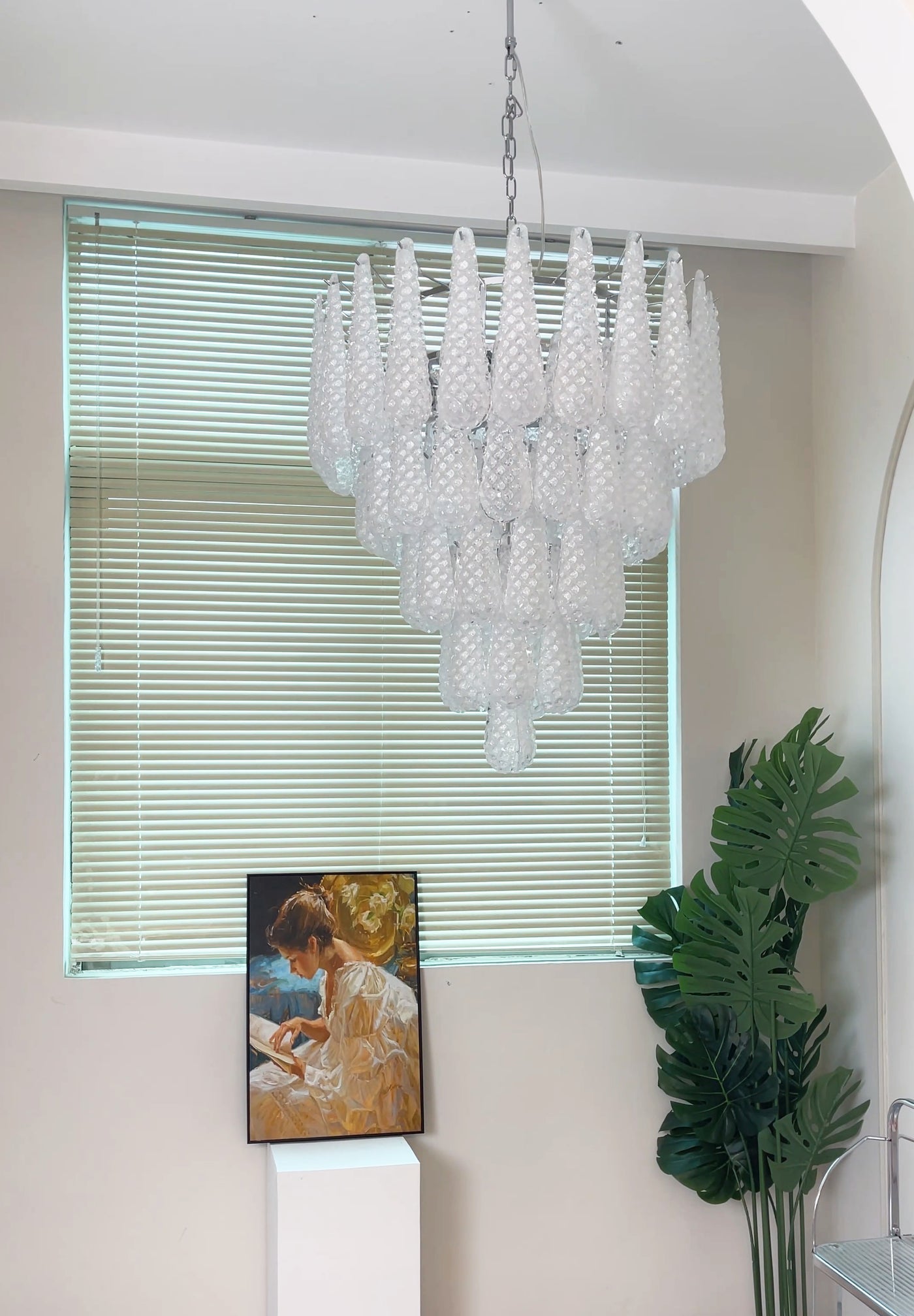 Lucia Murano Glass Round Multi-Tier Chandelier