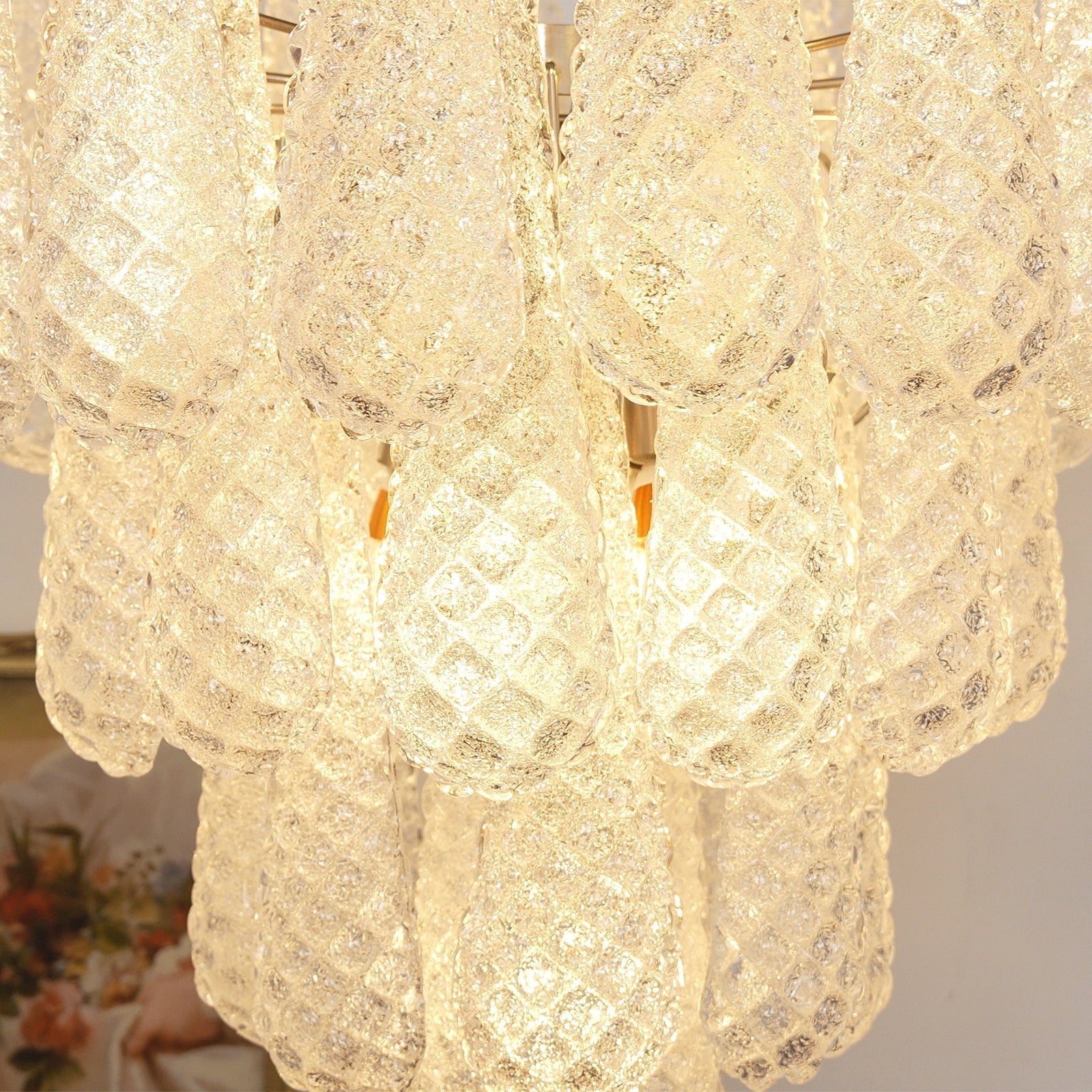 Lucia Murano Glass Round Multi-Tier Chandelier