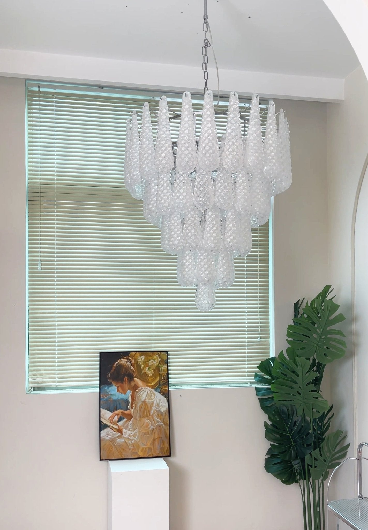 Lucia Murano Glass Round Multi-Tier Chandelier