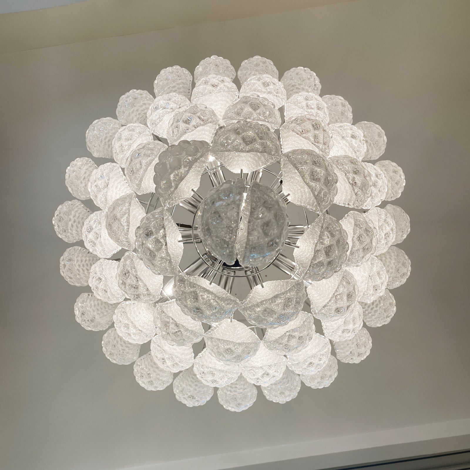 Lucia Murano Glass Round Multi-Tier Chandelier