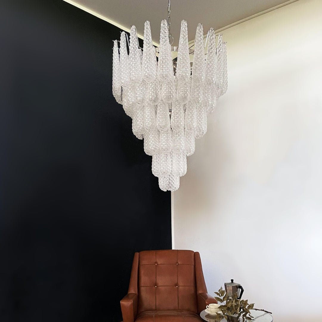 Lucia Murano Glass Round Multi-Tier Chandelier
