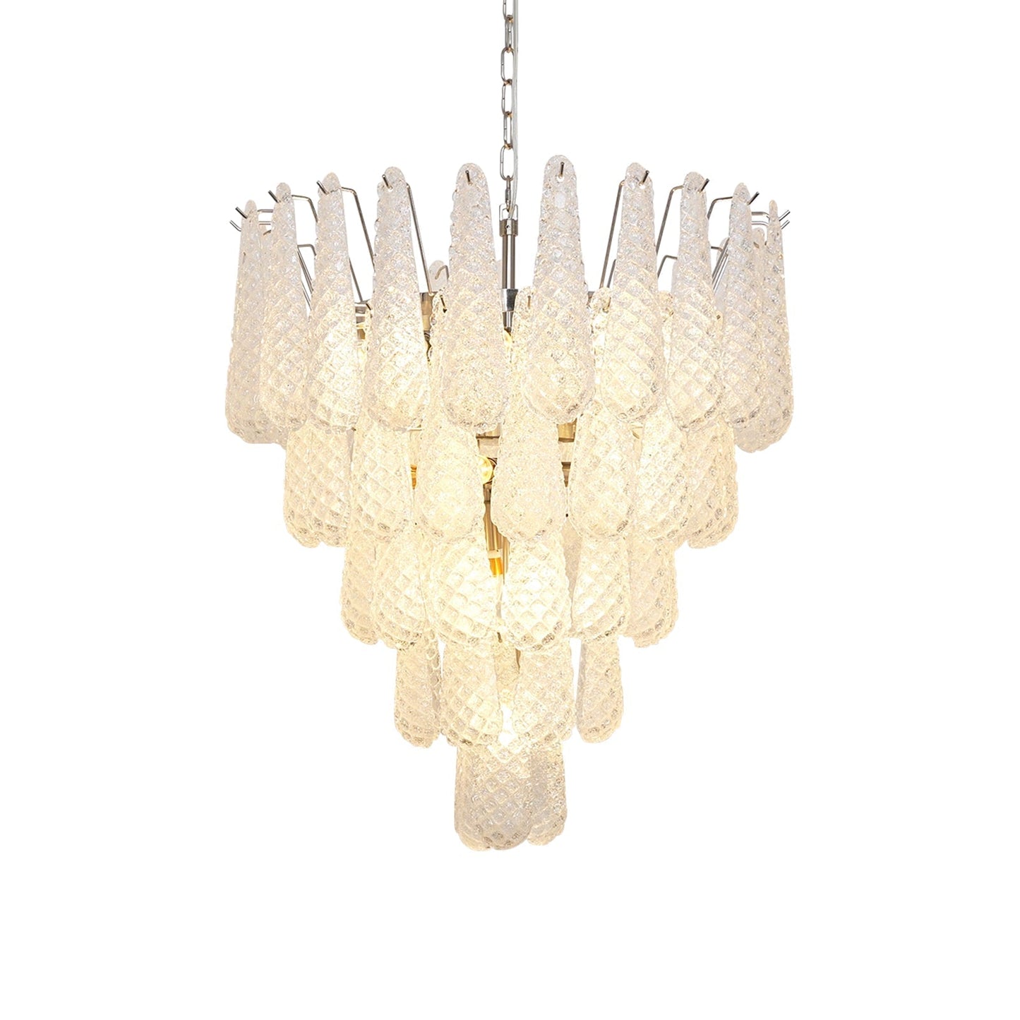 Lucia Murano Glass Round Multi-Tier Chandelier