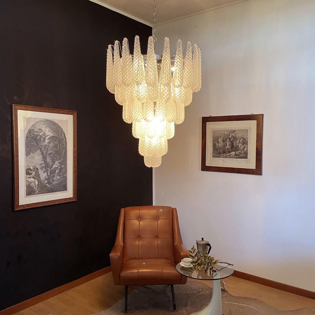 Lucia Murano Glass Round Multi-Tier Chandelier