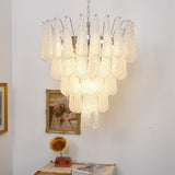 Lucia Murano Glass Round Multi-Tier Chandelier