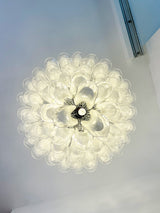 White Glass Petals Chandelier 25.6″D