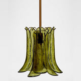 Olive Petal Glass Pendant Lamp