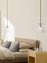 Olive Petal Glass Pendant Lamp