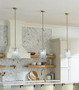 Olive Petal Glass Pendant Lamp