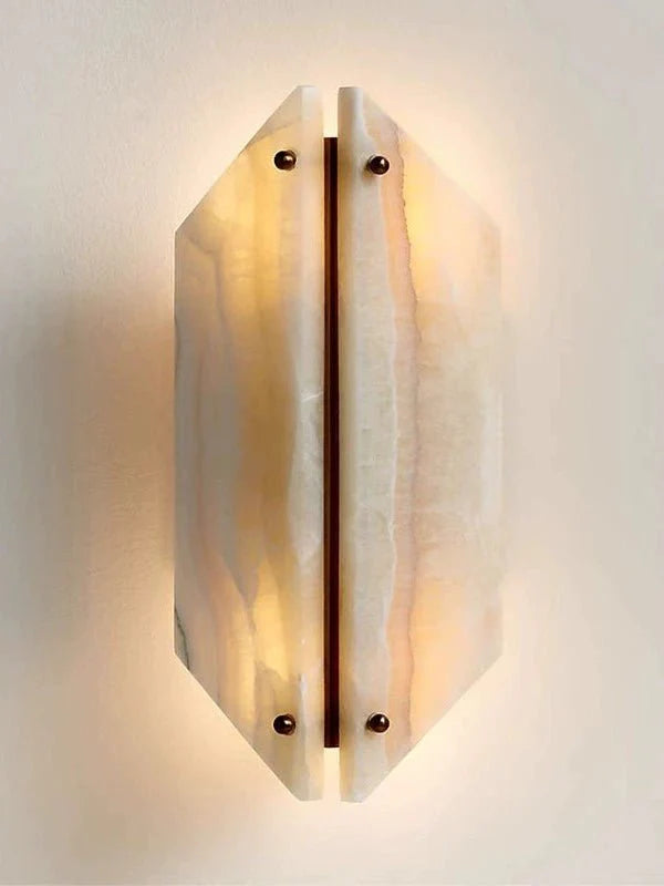Onyxa Crest Alabaster Wall Lamp
