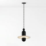 Orbital Drift Chain Alabaster Chandelier