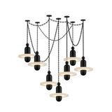 Orbital Drift Chain Alabaster Chandelier