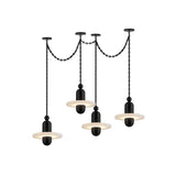 Orbital Drift Chain Alabaster Chandelier