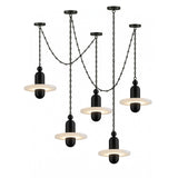 Orbital Drift Chain Alabaster Chandelier