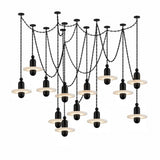 Orbital Drift Chain Alabaster Chandelier