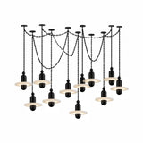 Orbital Drift Chain Alabaster Chandelier