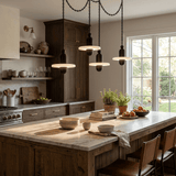Orbital Drift Chain Alabaster Chandelier
