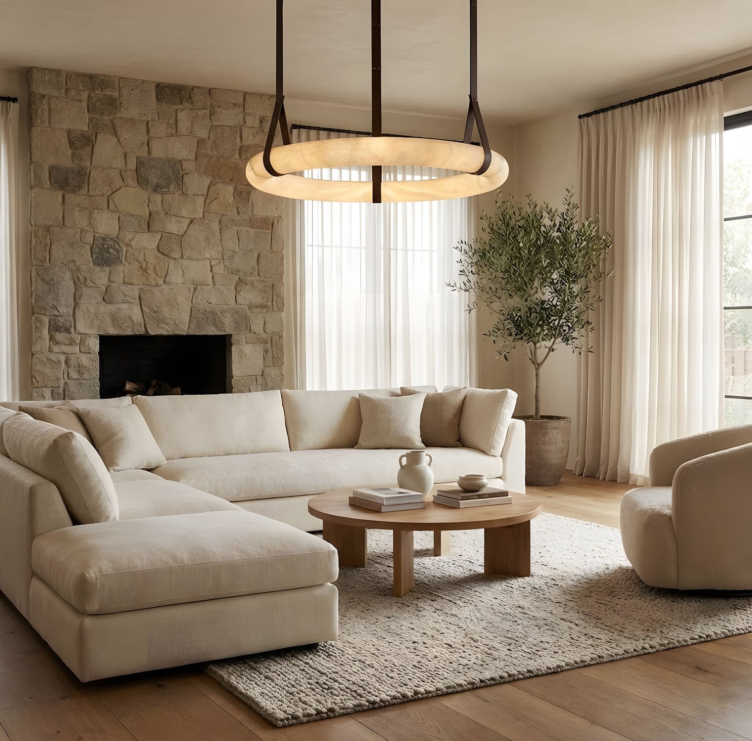 Oslo Alabaster Pendant Light A