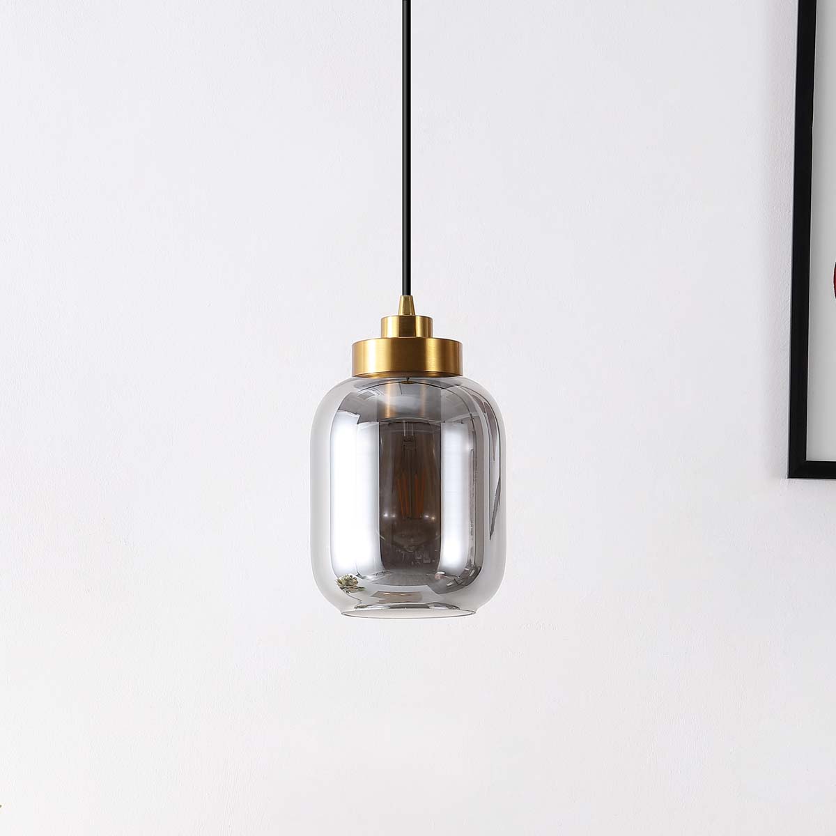 Soreth Smoke Glass Pendant - CasaraHouse